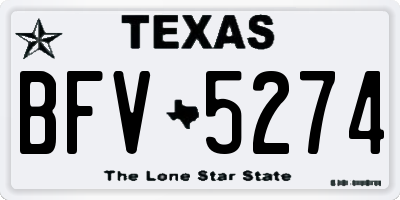TX license plate BFV5274