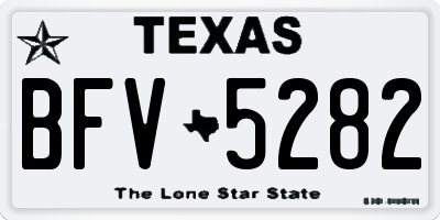 TX license plate BFV5282