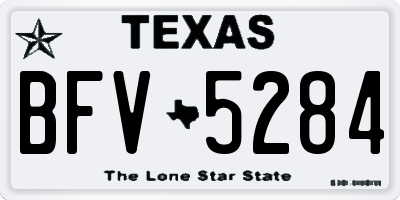 TX license plate BFV5284