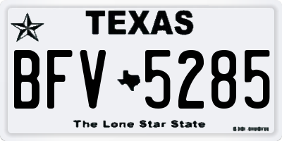 TX license plate BFV5285