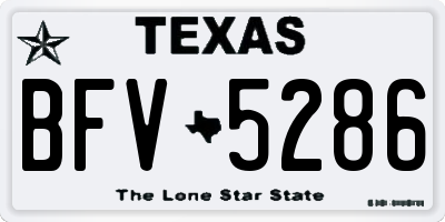 TX license plate BFV5286