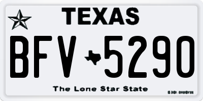 TX license plate BFV5290