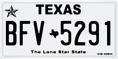 TX license plate BFV5291