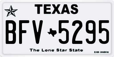 TX license plate BFV5295