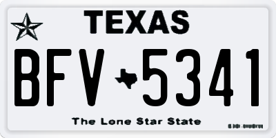 TX license plate BFV5341