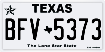 TX license plate BFV5373