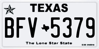 TX license plate BFV5379