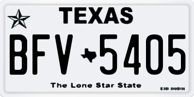 TX license plate BFV5405