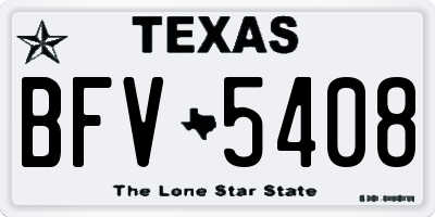 TX license plate BFV5408