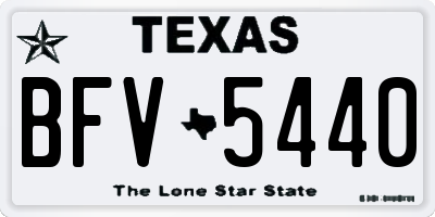 TX license plate BFV5440