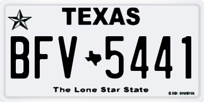 TX license plate BFV5441