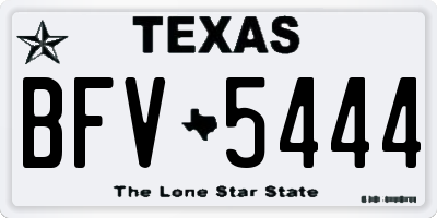 TX license plate BFV5444