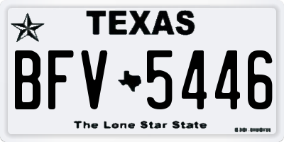 TX license plate BFV5446