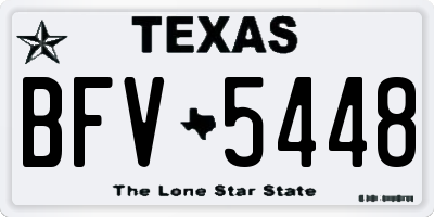 TX license plate BFV5448