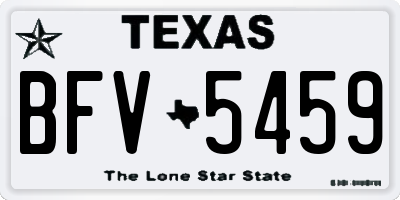 TX license plate BFV5459