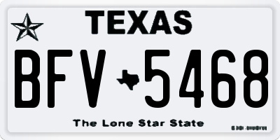 TX license plate BFV5468