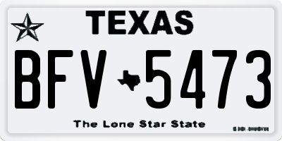 TX license plate BFV5473
