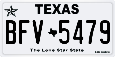 TX license plate BFV5479