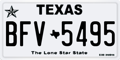 TX license plate BFV5495