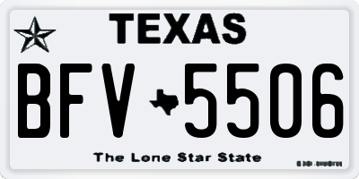 TX license plate BFV5506