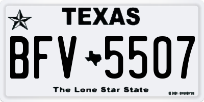 TX license plate BFV5507