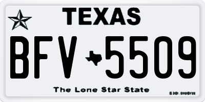 TX license plate BFV5509