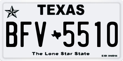 TX license plate BFV5510