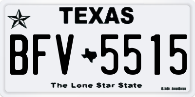 TX license plate BFV5515