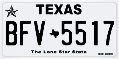 TX license plate BFV5517