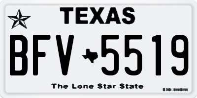 TX license plate BFV5519