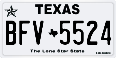 TX license plate BFV5524