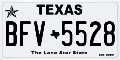 TX license plate BFV5528
