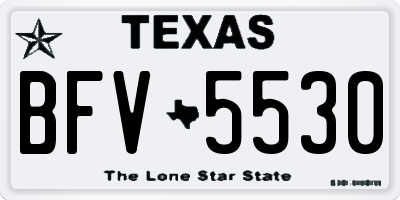 TX license plate BFV5530
