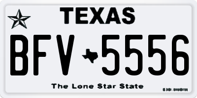 TX license plate BFV5556