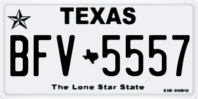 TX license plate BFV5557