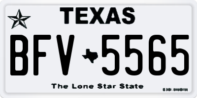 TX license plate BFV5565