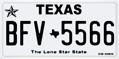 TX license plate BFV5566