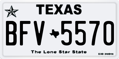 TX license plate BFV5570