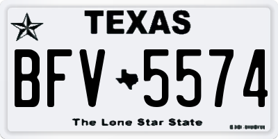 TX license plate BFV5574