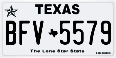 TX license plate BFV5579