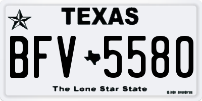 TX license plate BFV5580