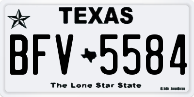 TX license plate BFV5584