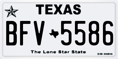 TX license plate BFV5586