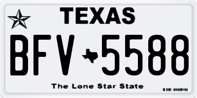 TX license plate BFV5588