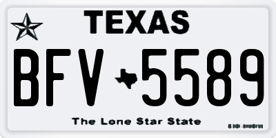 TX license plate BFV5589