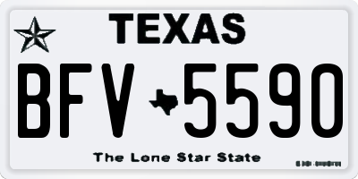 TX license plate BFV5590