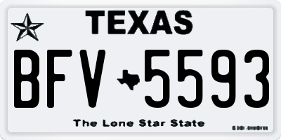 TX license plate BFV5593