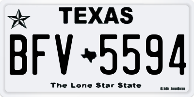 TX license plate BFV5594