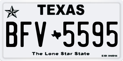 TX license plate BFV5595