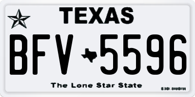 TX license plate BFV5596